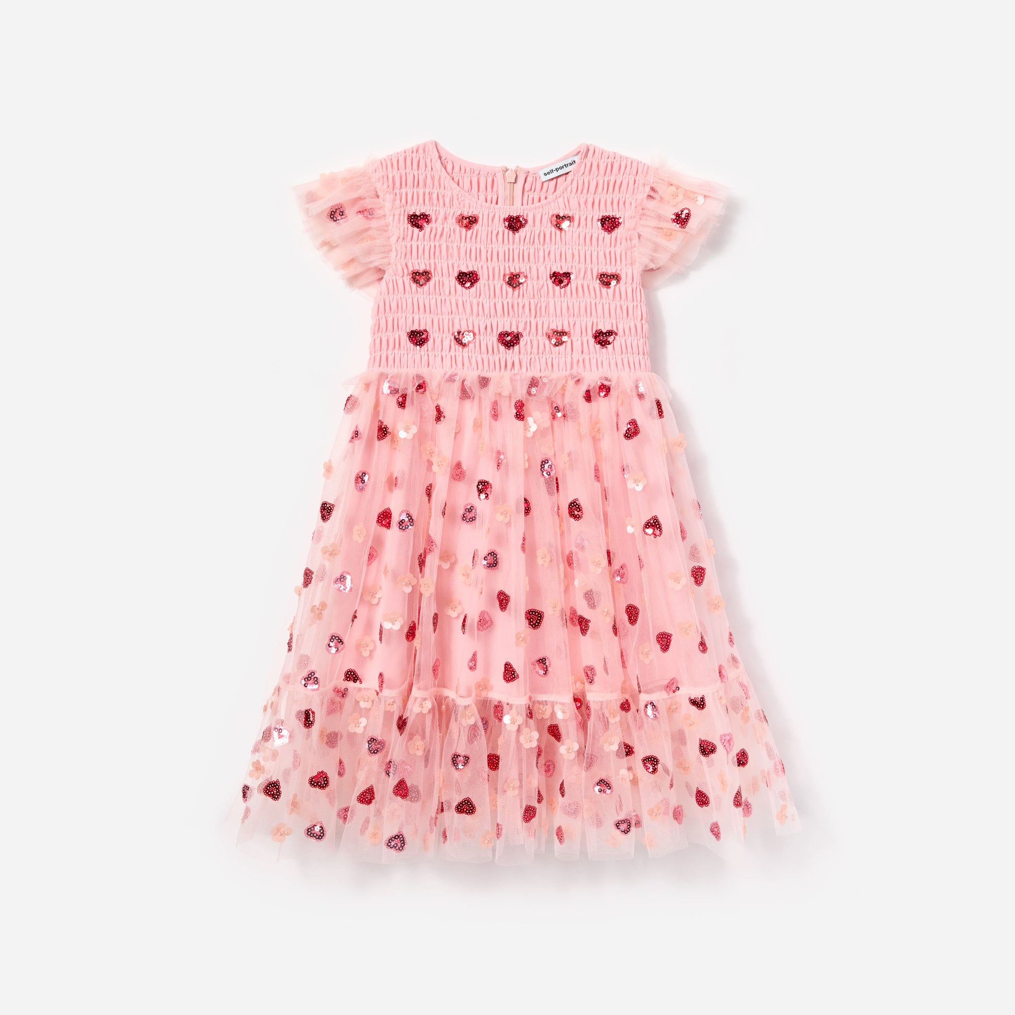 Girls Pink Sequin Tulle Dress