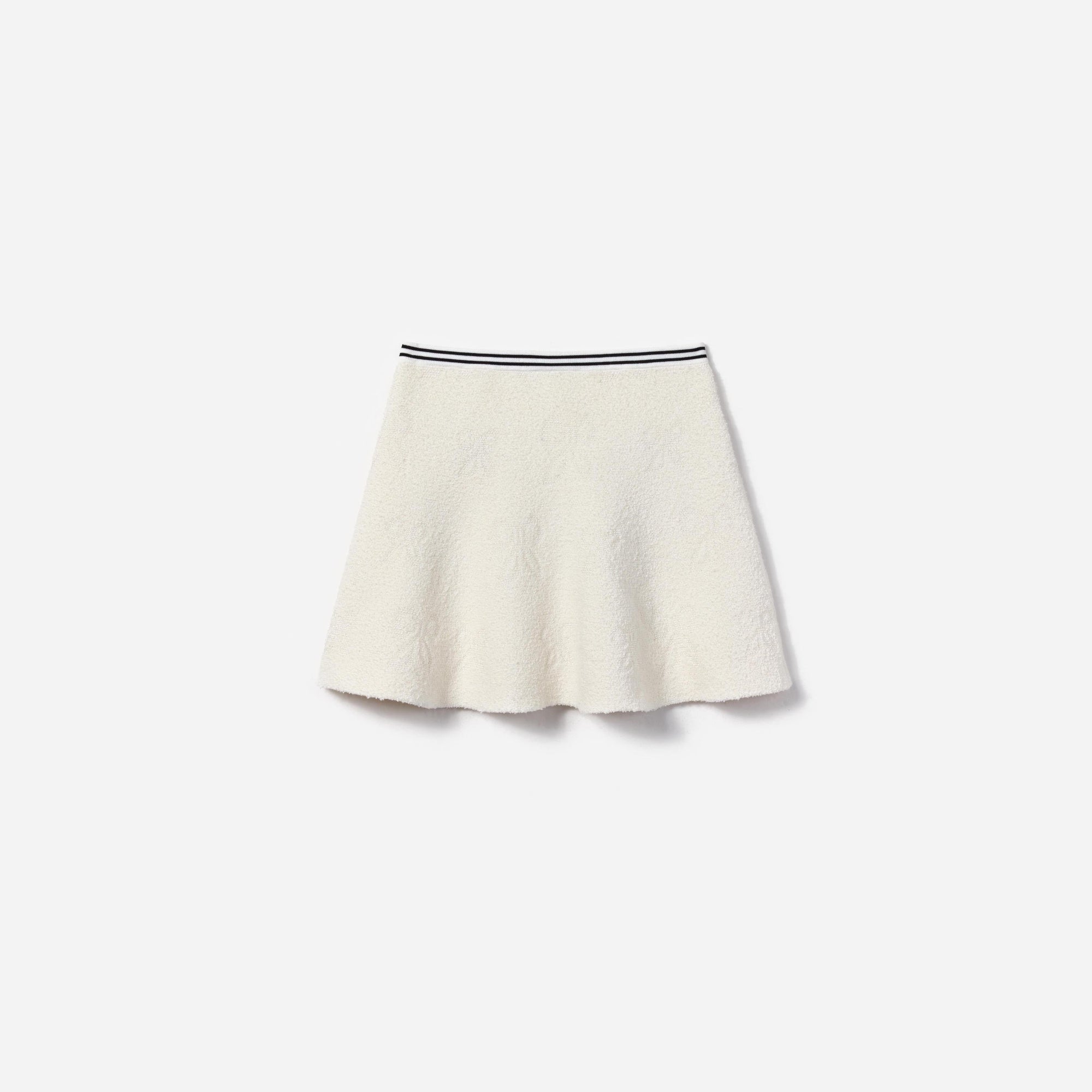 Girls White Jacquard Knit Skirt