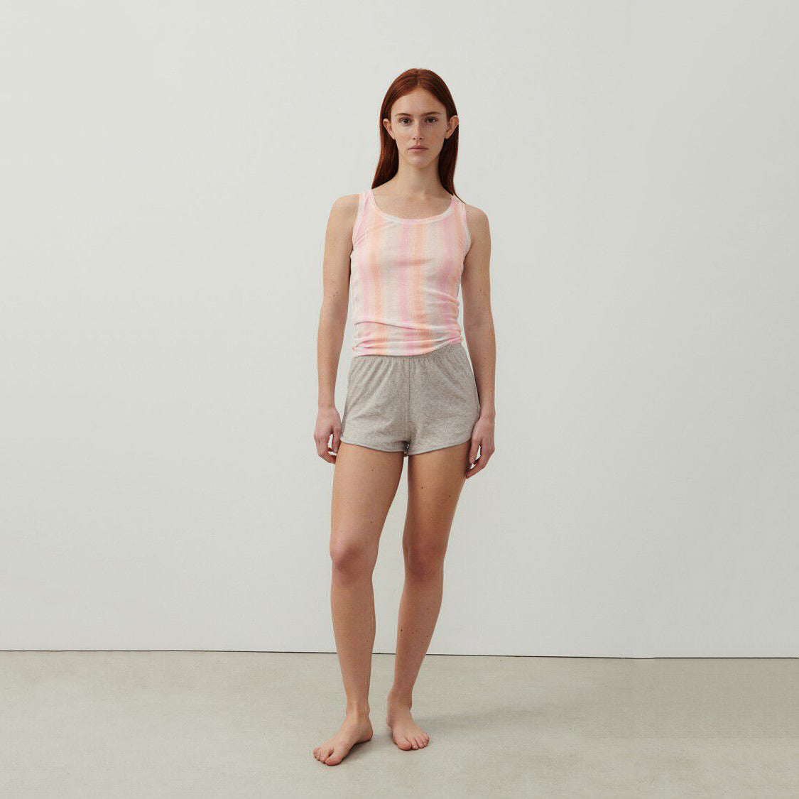 Women Light Grey Cotton Shorts