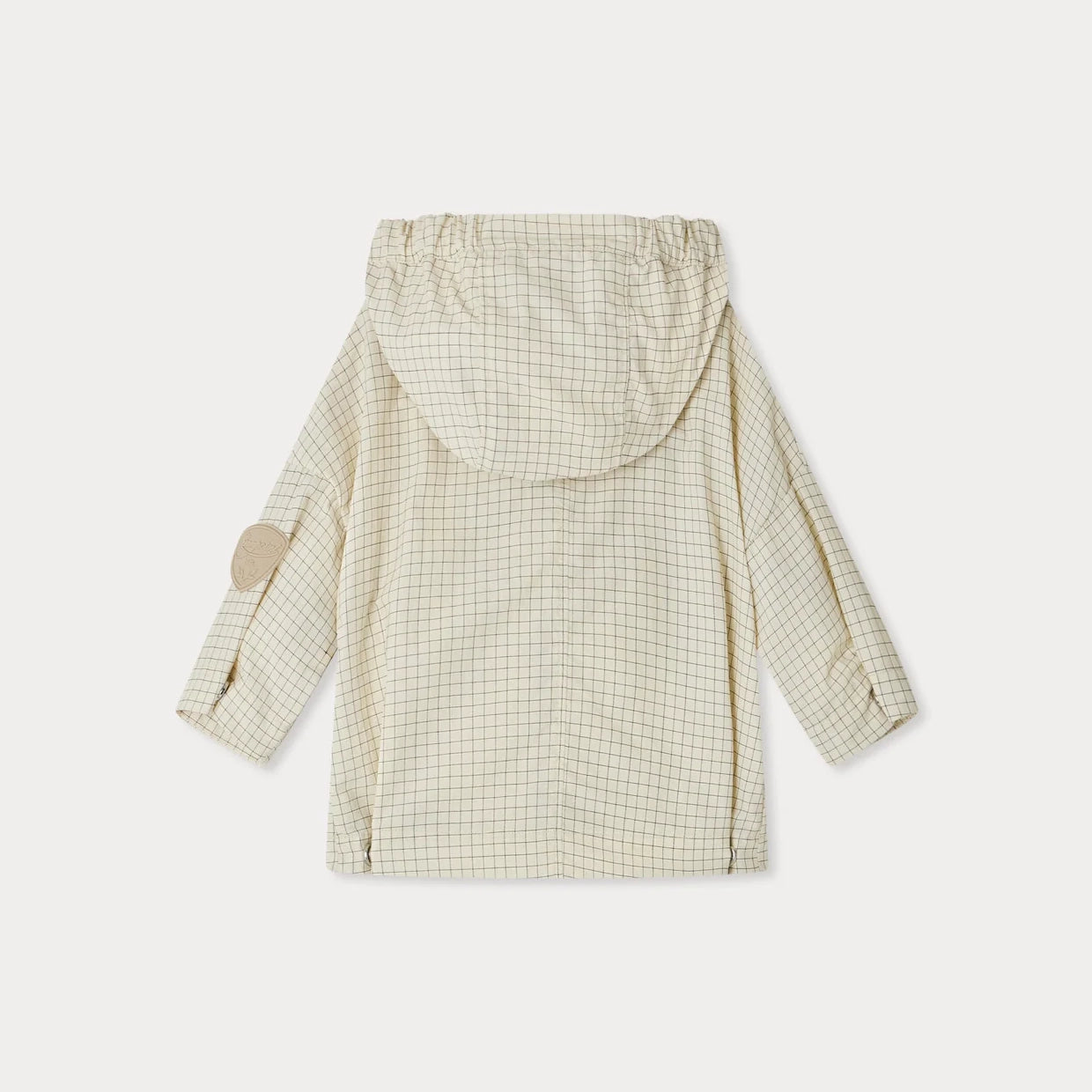 Baby Boys & Girls Ivory Check Hooded Jacket