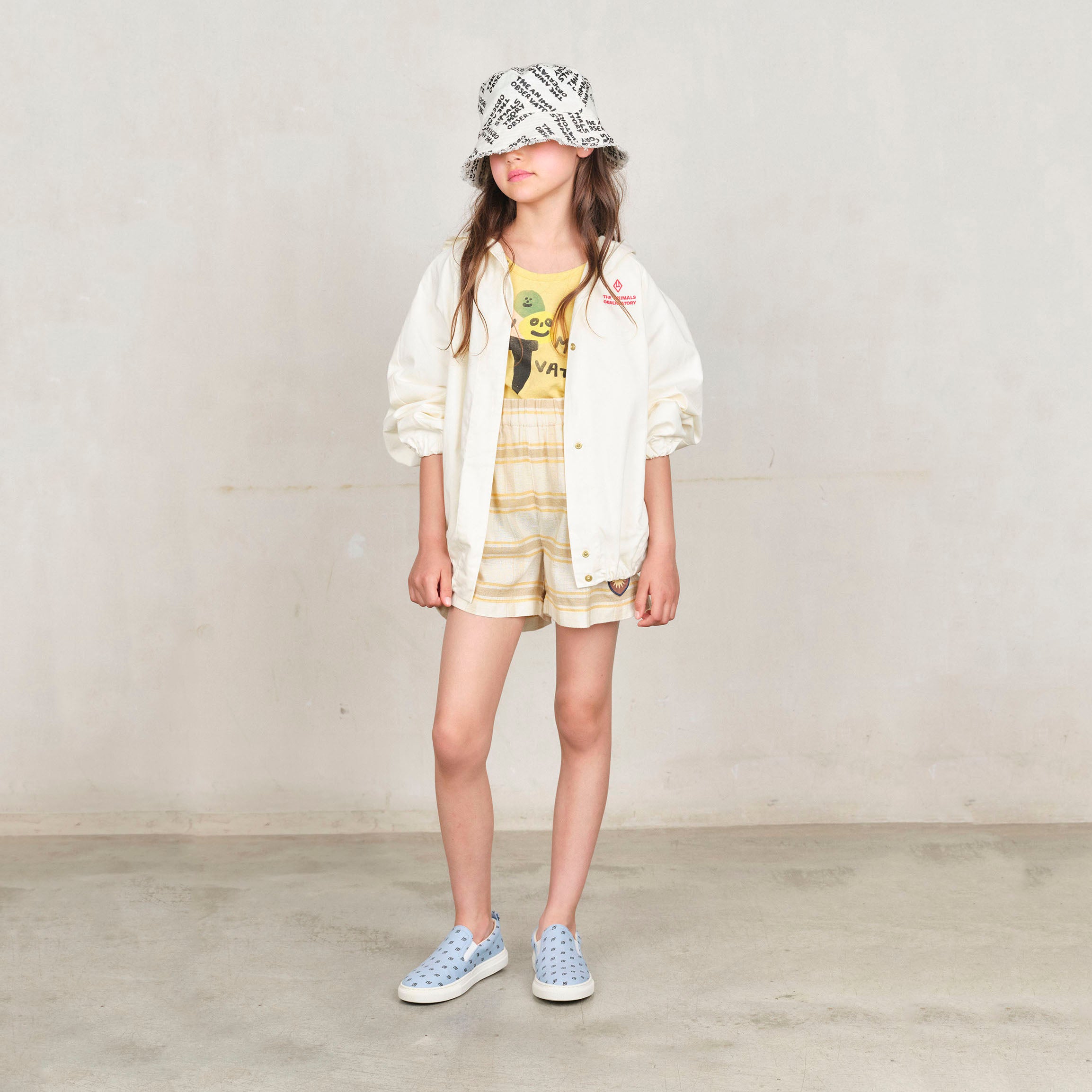 Boys & Girls White Hooded Jacket