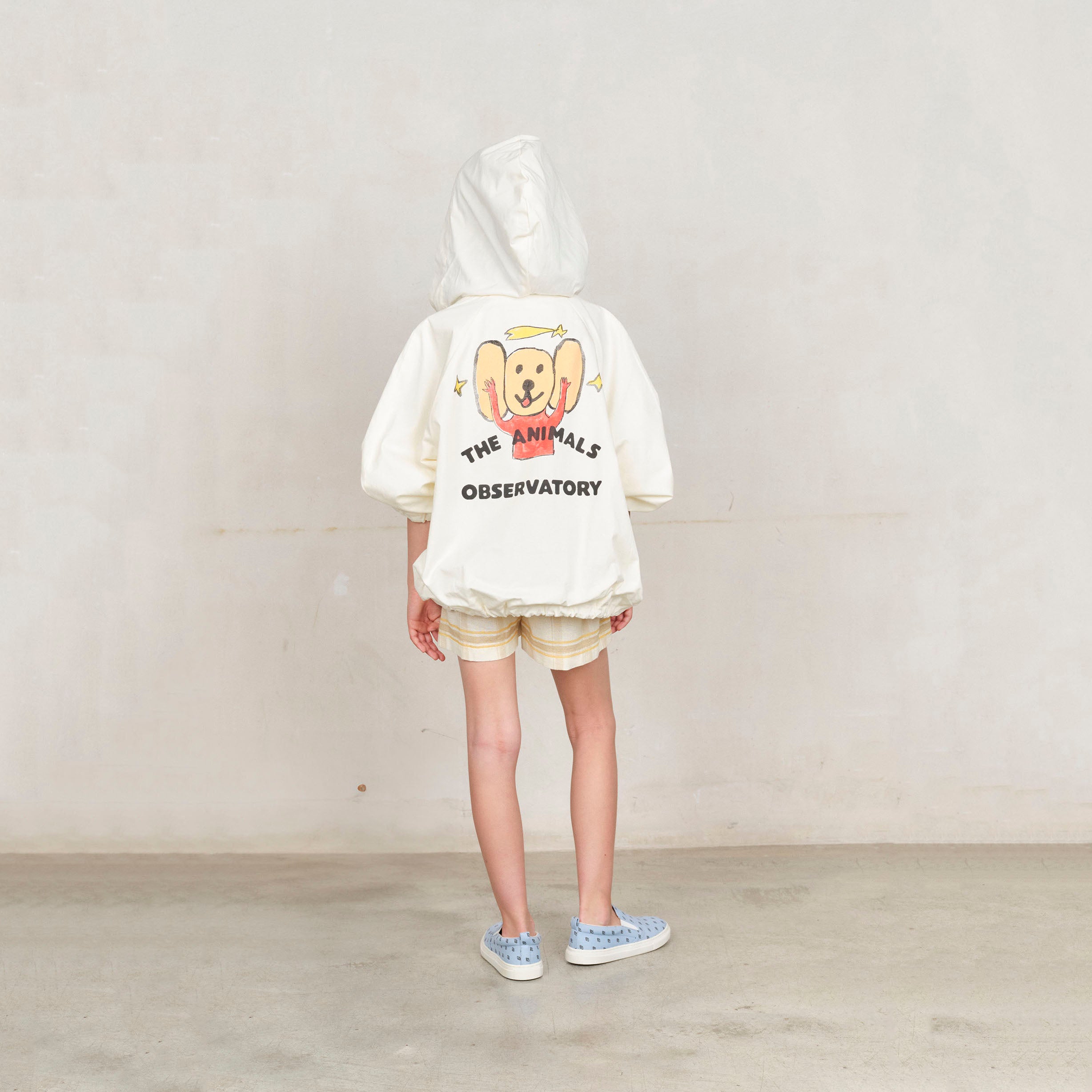 Boys & Girls White Hooded Jacket