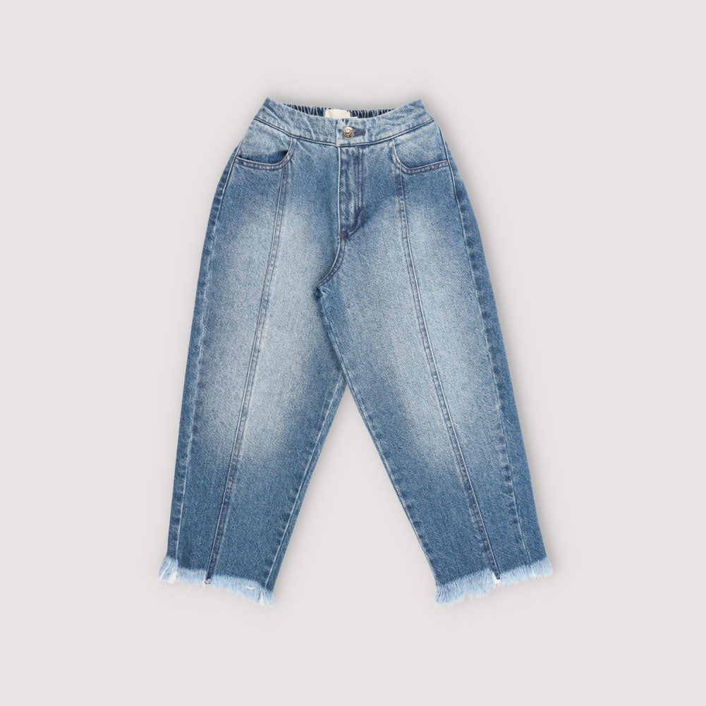 Girls Light Blue Denim Trousers