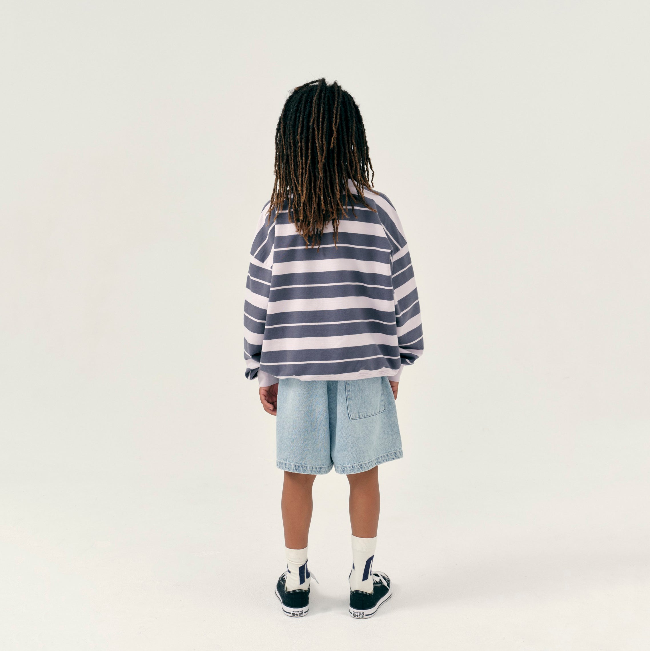 Boys & Girls Blue Stripes Cotton Sweatshirt