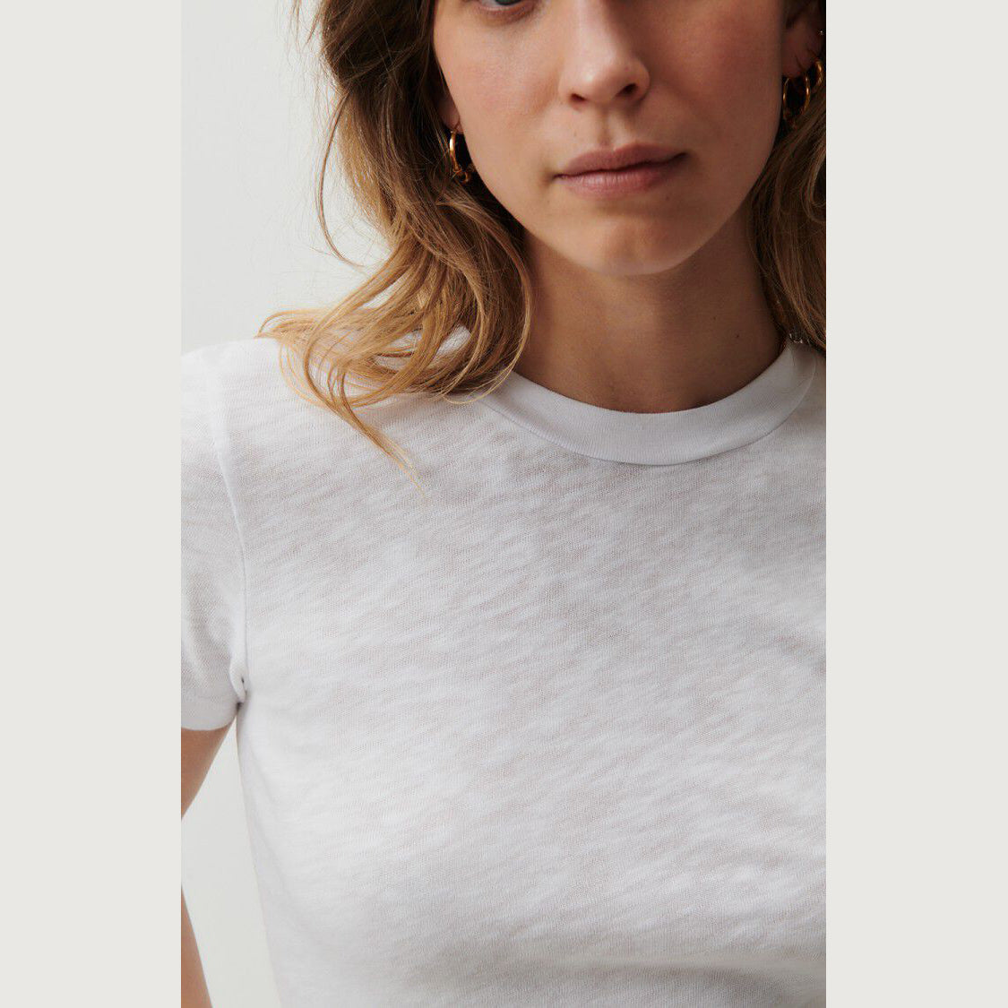 Women White Cotton T-Shirt