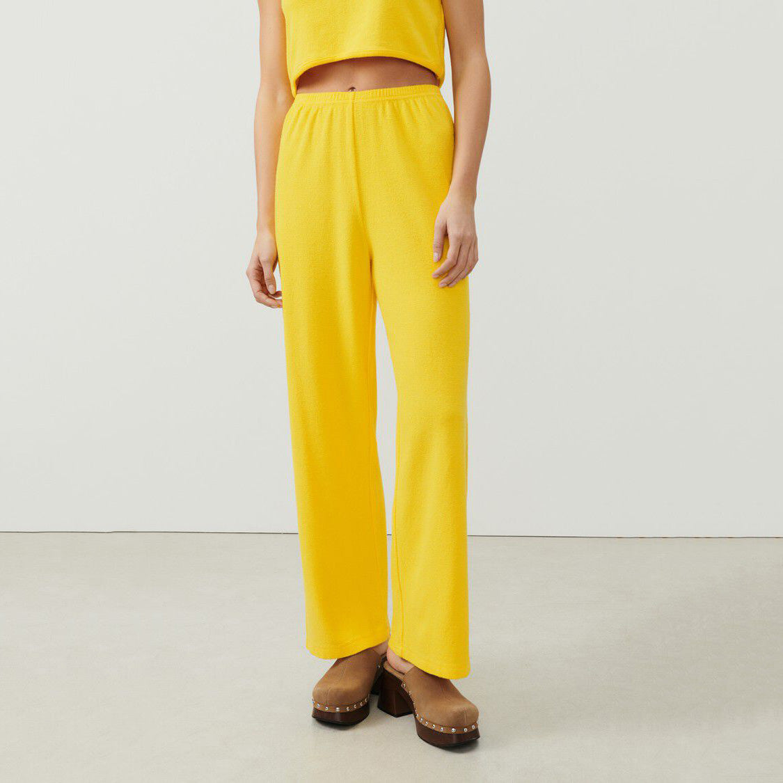 Women Yellow Cotton Trousers