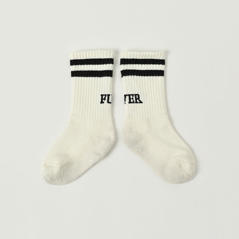 Boys & Girls Black Stripes Cotton Socks