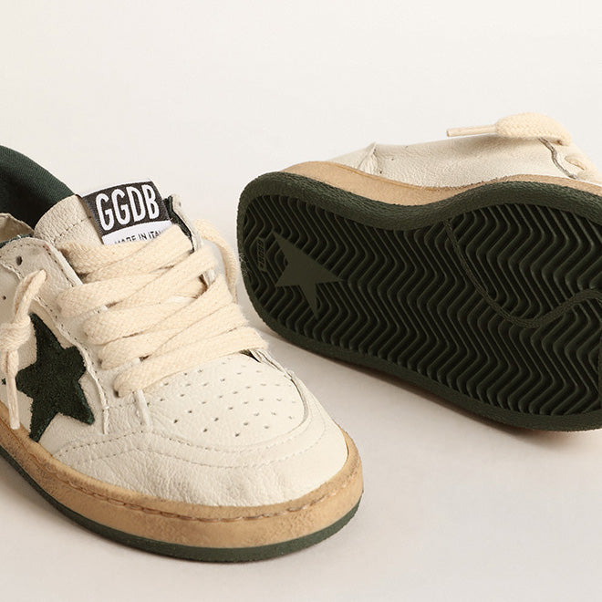 Boys & Girls Green "BALL STAR" Star Shoes