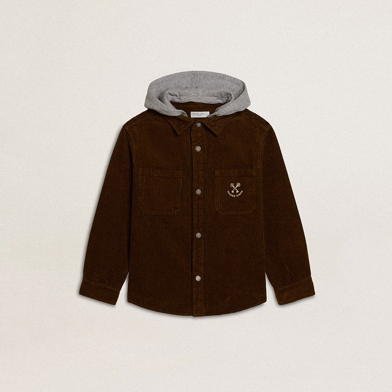 Boys Brown Corduroy Shirt