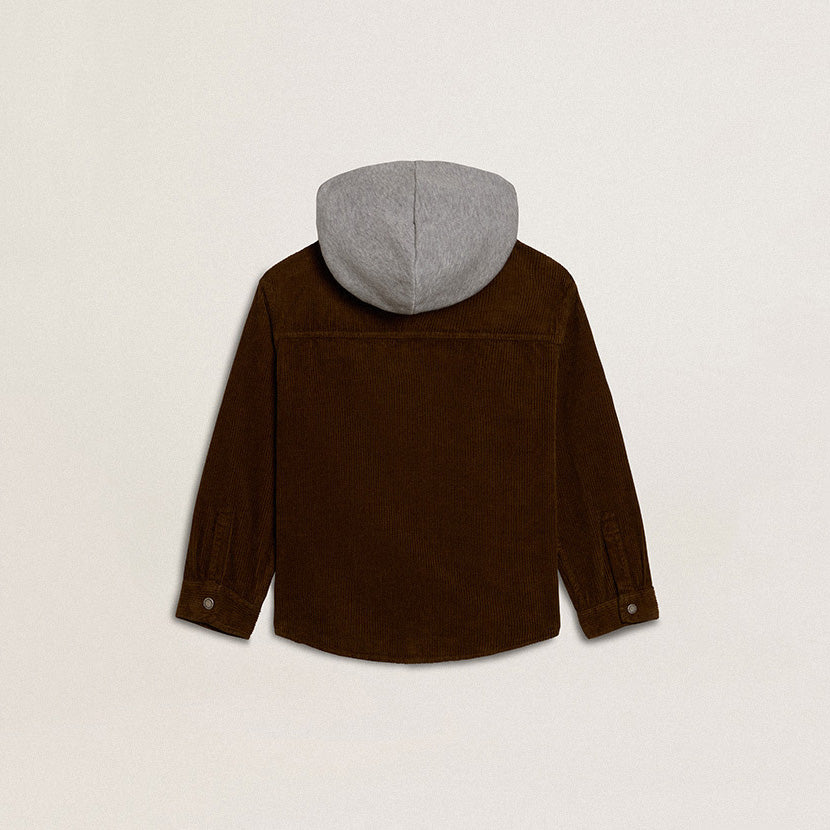 Boys Brown Corduroy Shirt