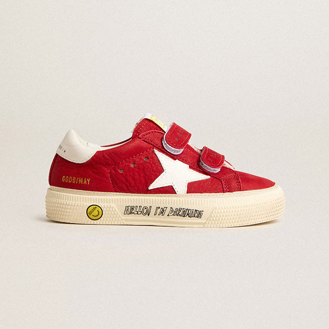 Boys & Girls Red "MAY SCHOOL" Shoes