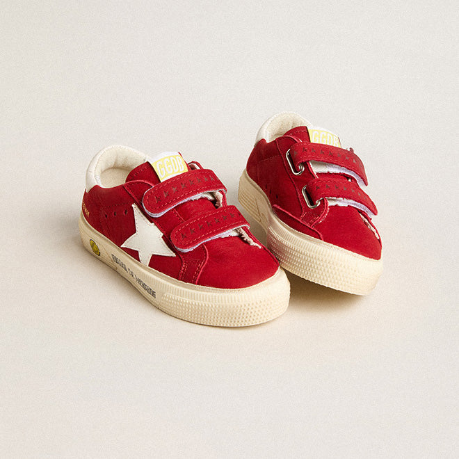 Boys & Girls Red "MAY SCHOOL" Shoes