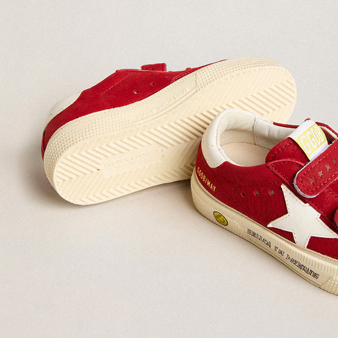 Boys & Girls Red "MAY SCHOOL" Shoes