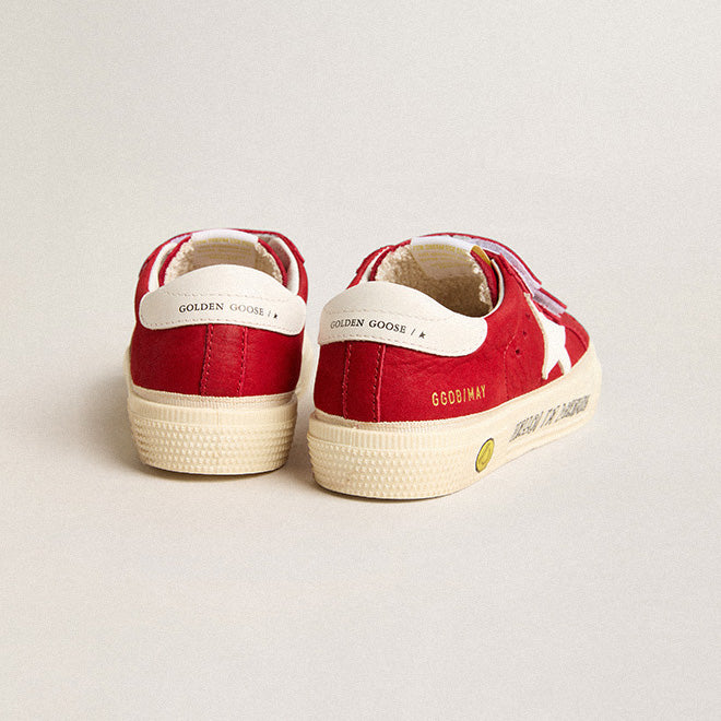 Boys & Girls Red "MAY SCHOOL" Shoes