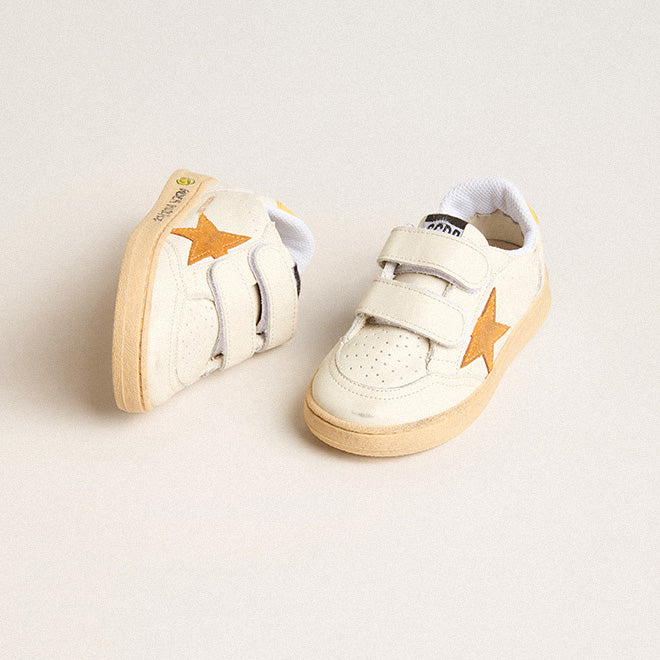 Boys & Girls White "BALL STAR" Shoes