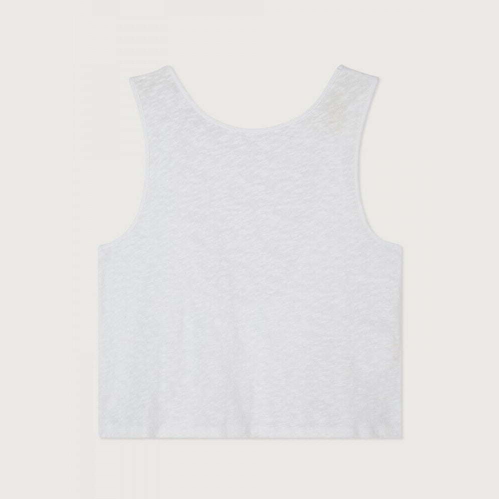 Women White Cotton Vest