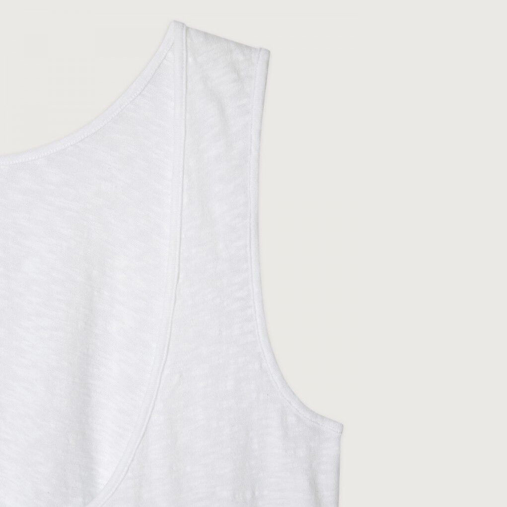 Women White Cotton Vest