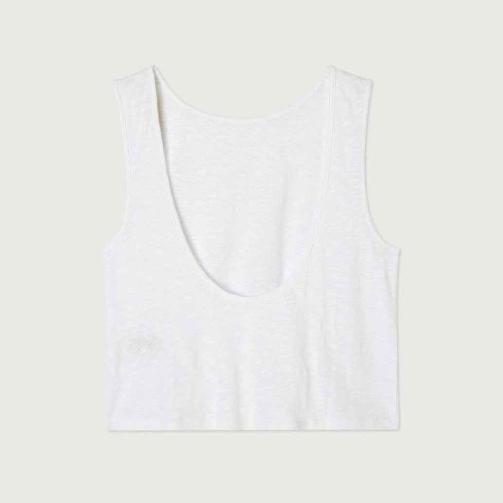 Women White Cotton Vest