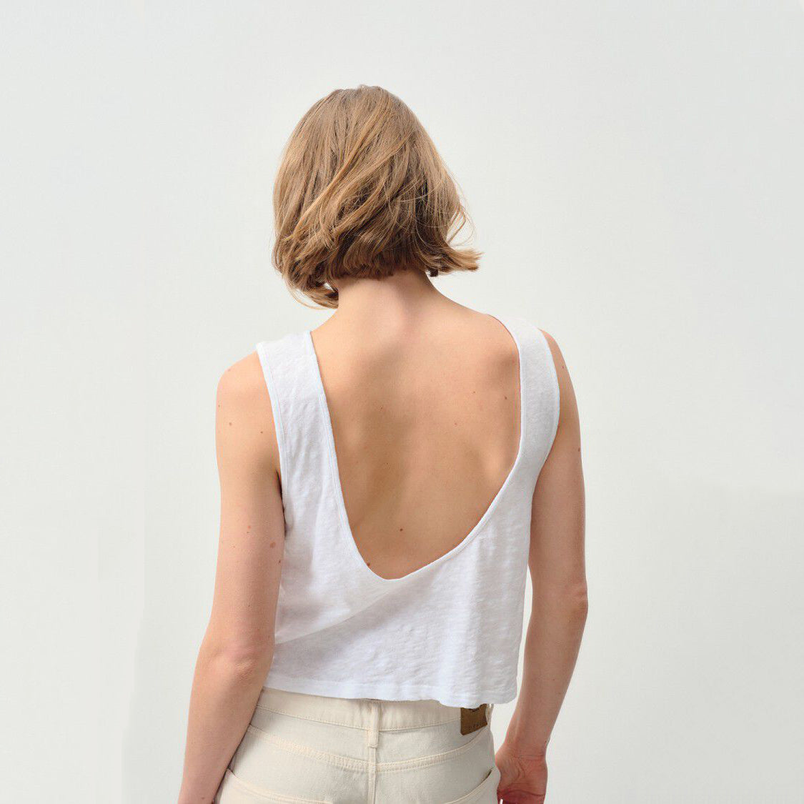 Women White Cotton Vest