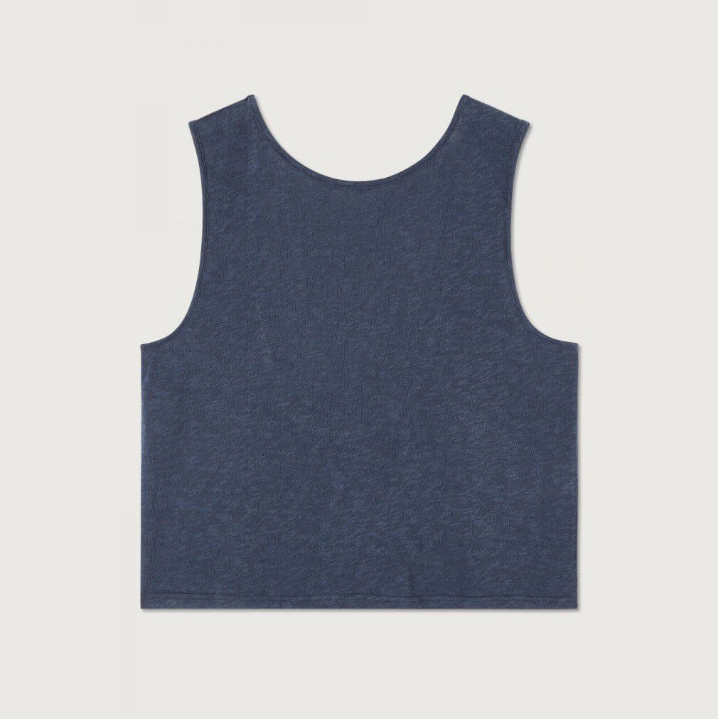 Women Navy Cotton Vest