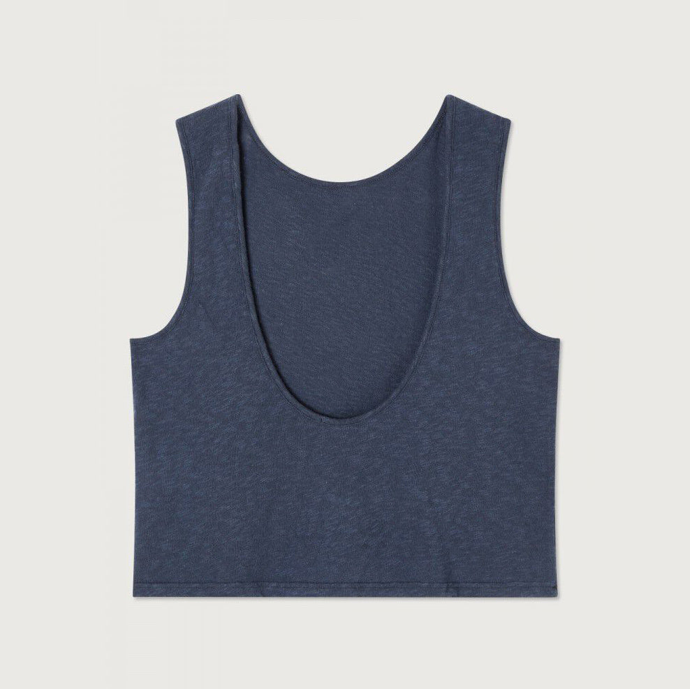 Women Navy Cotton Vest