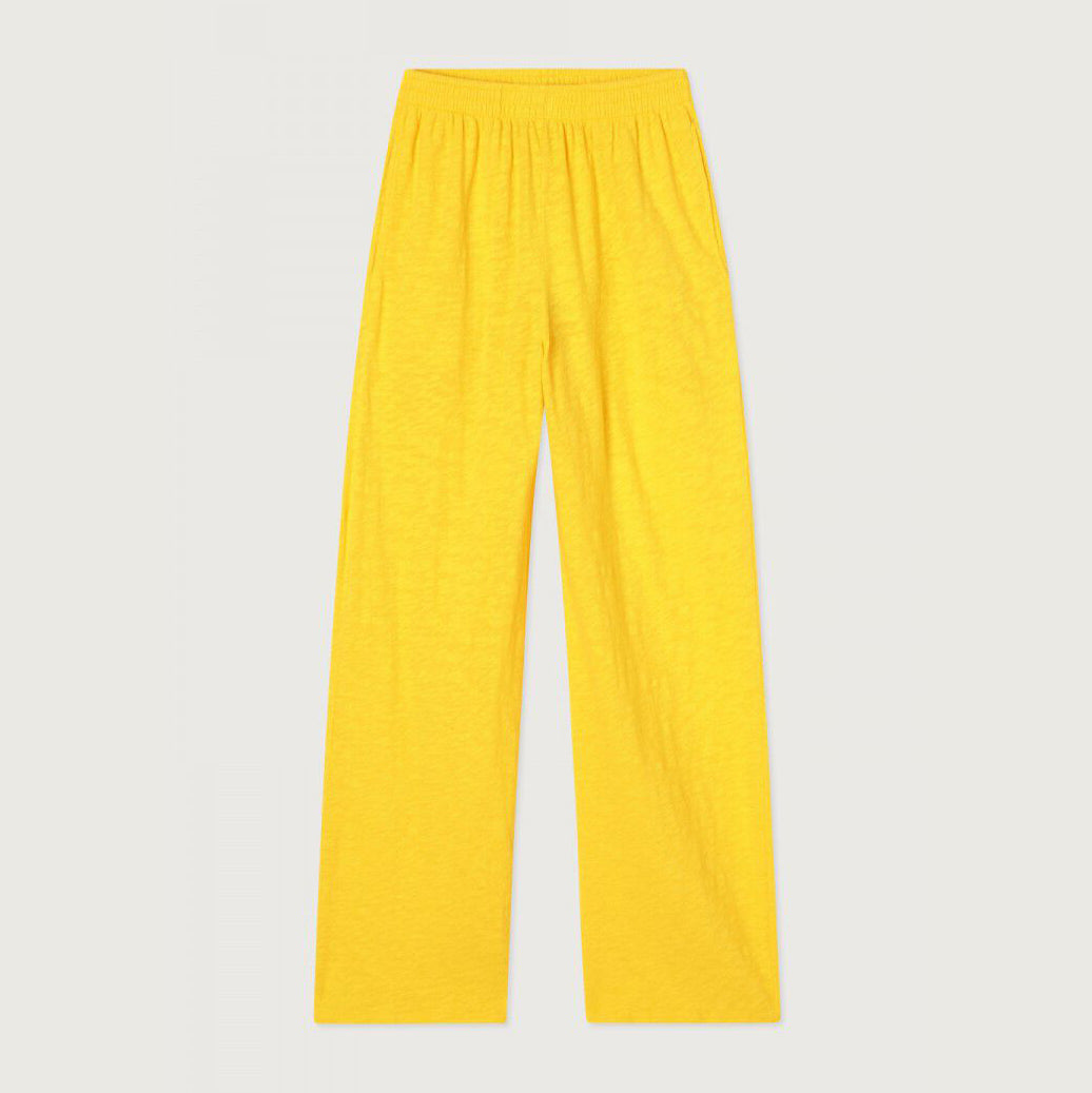 Women Yellow Cotton Trousers