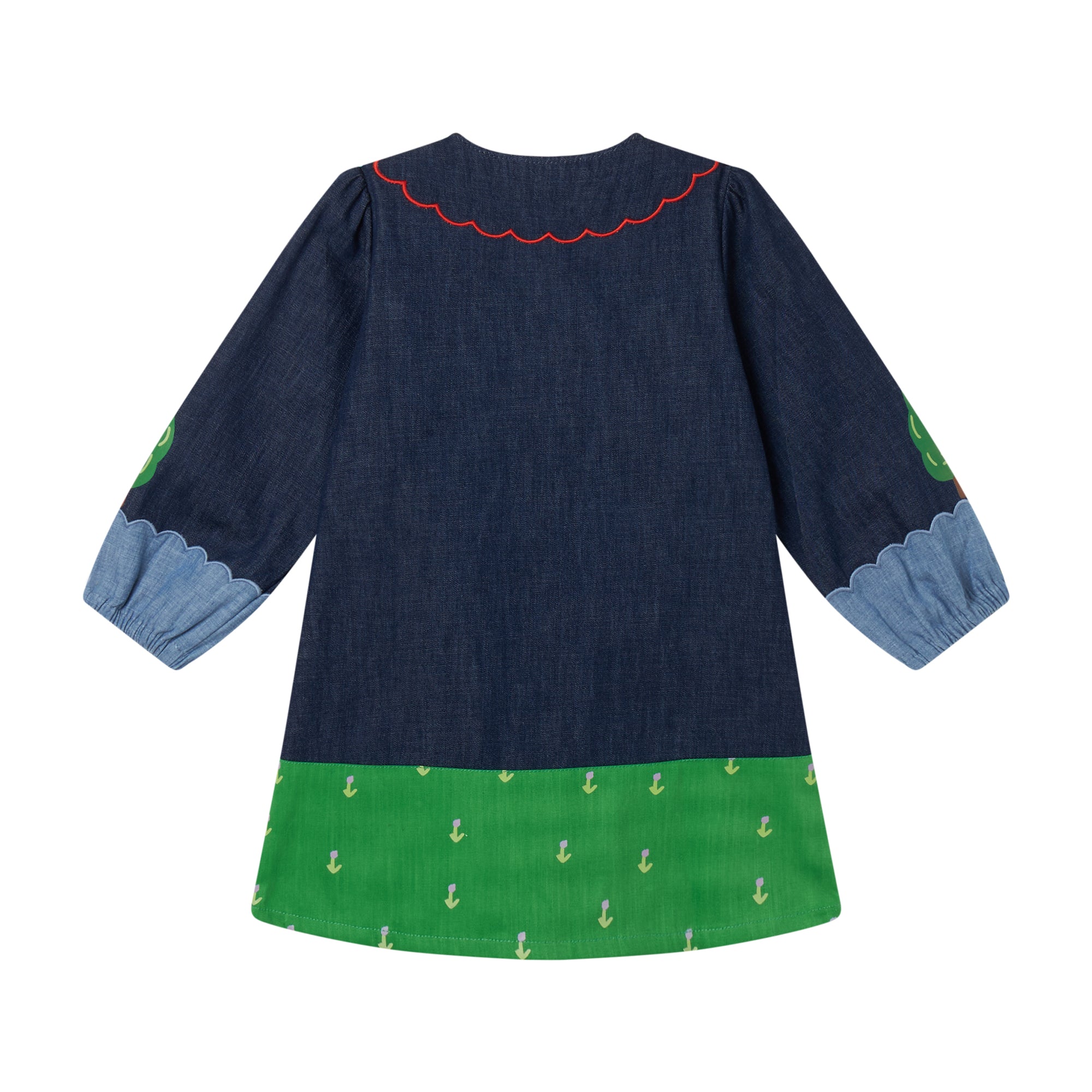 Girls Dark Blue Denim Dress