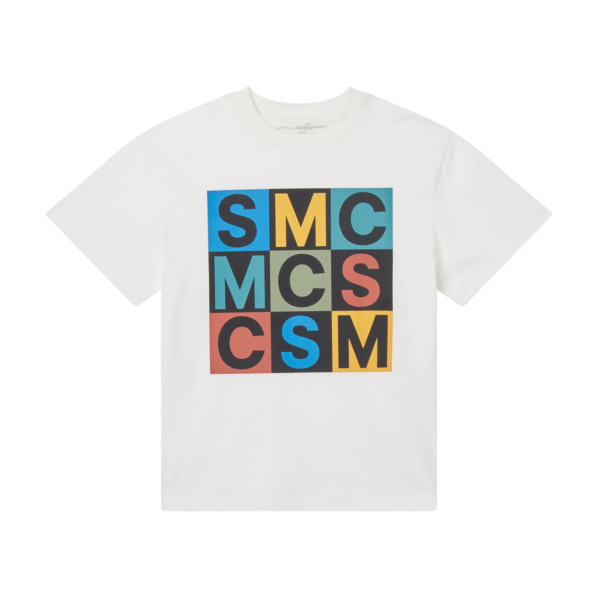 Boys White Logo Cotton T-Shirt