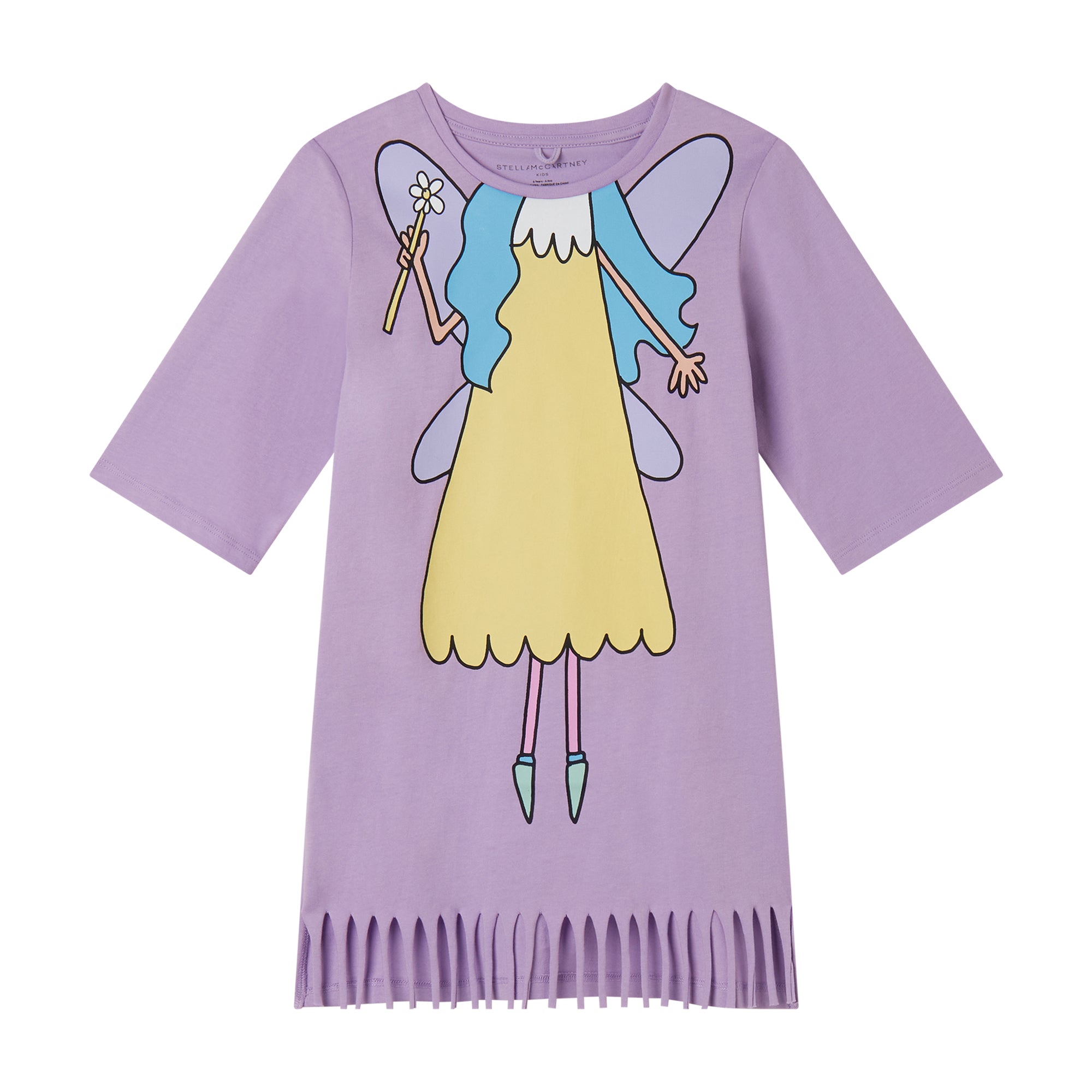 Girls Purple Fairy Cotton Dress