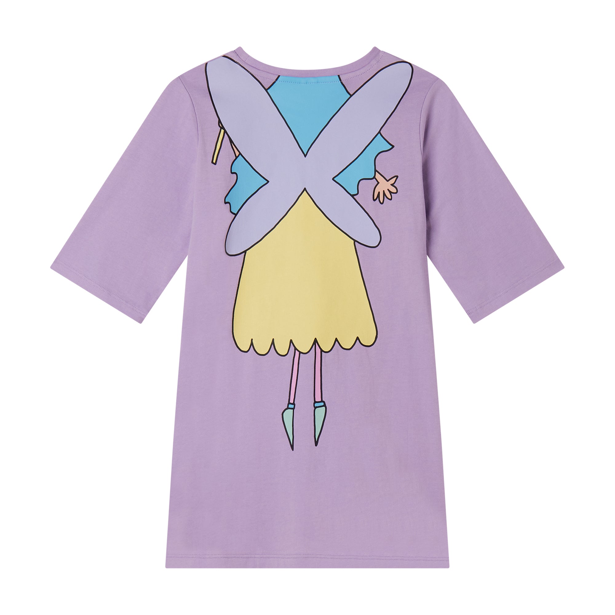 Girls Purple Fairy Cotton Dress