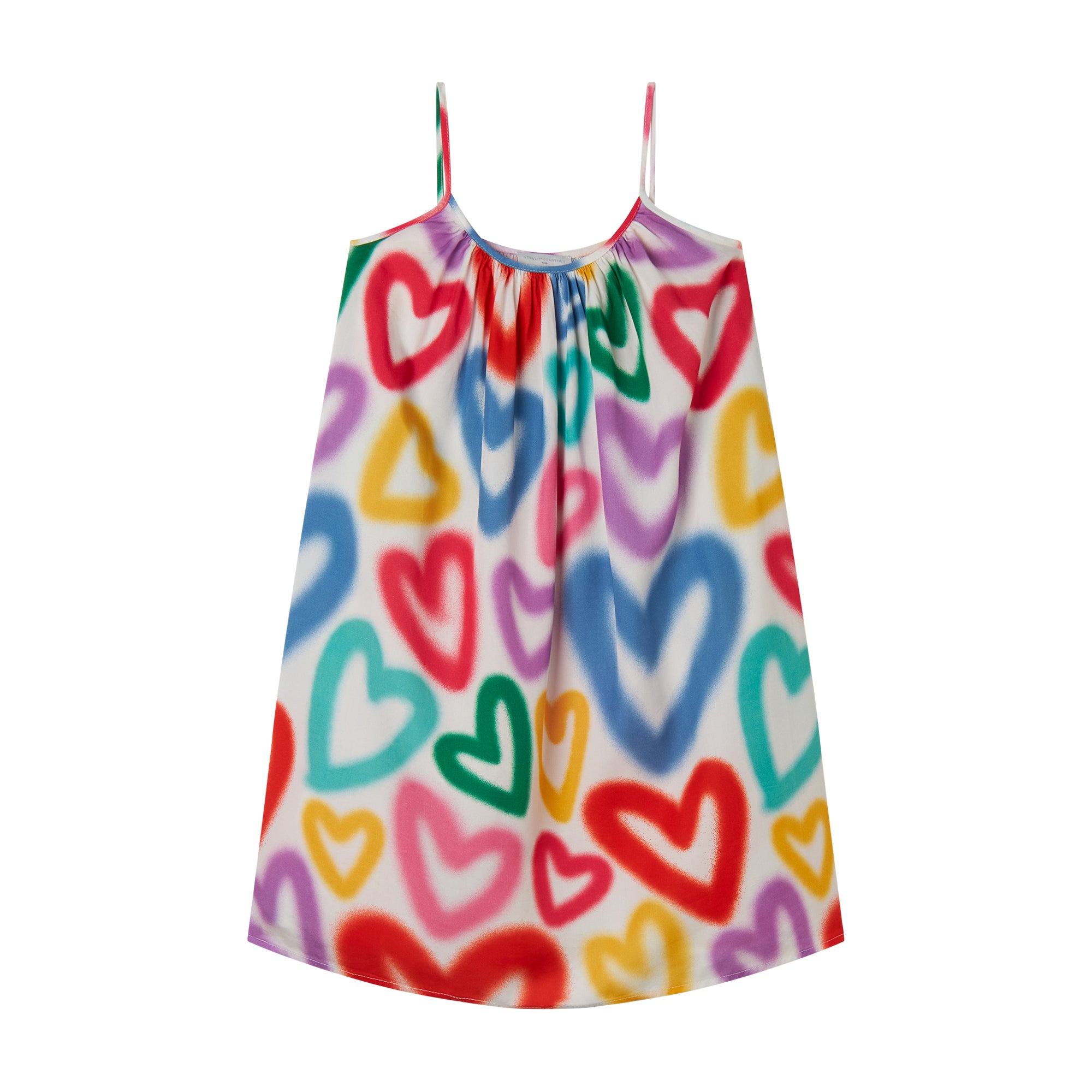 Girls Multicolor Heart Strap Dress