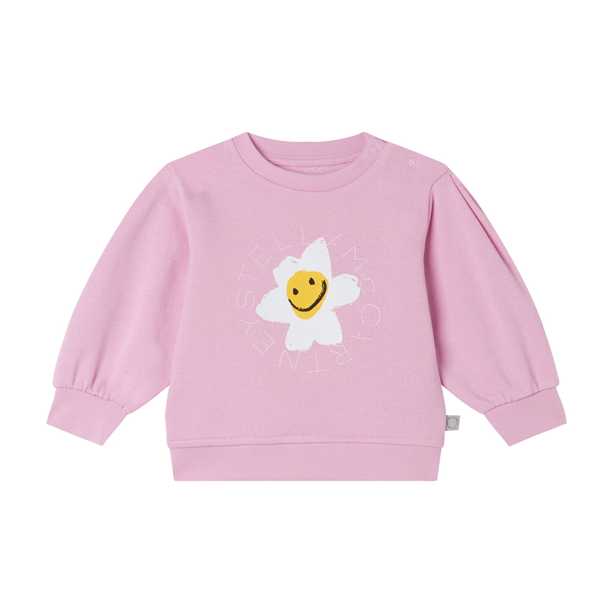 Baby Girls Pink Printed Cotton Sweatshirt