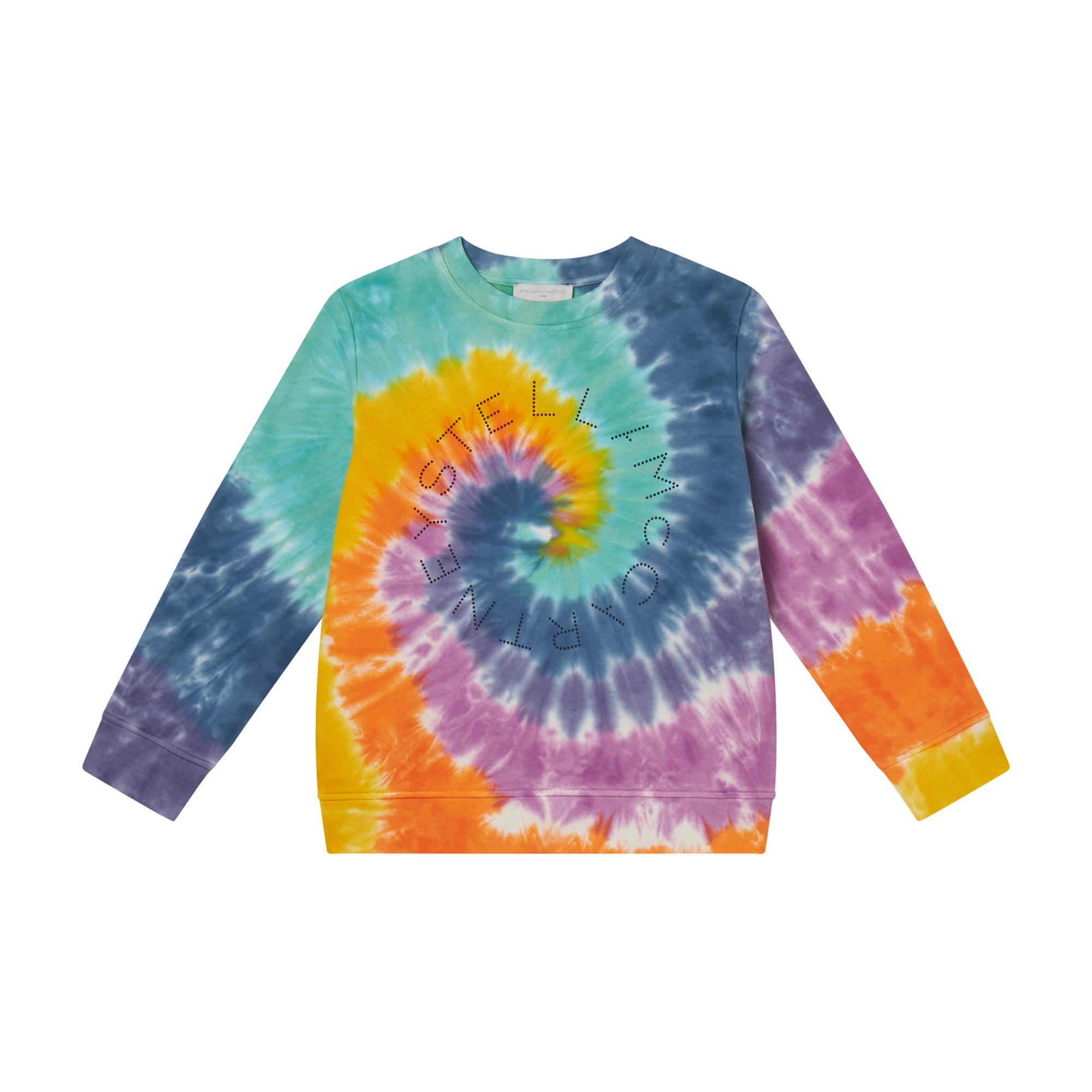 Girls Colourful Tie-Dyed Cotton Sweatshirt