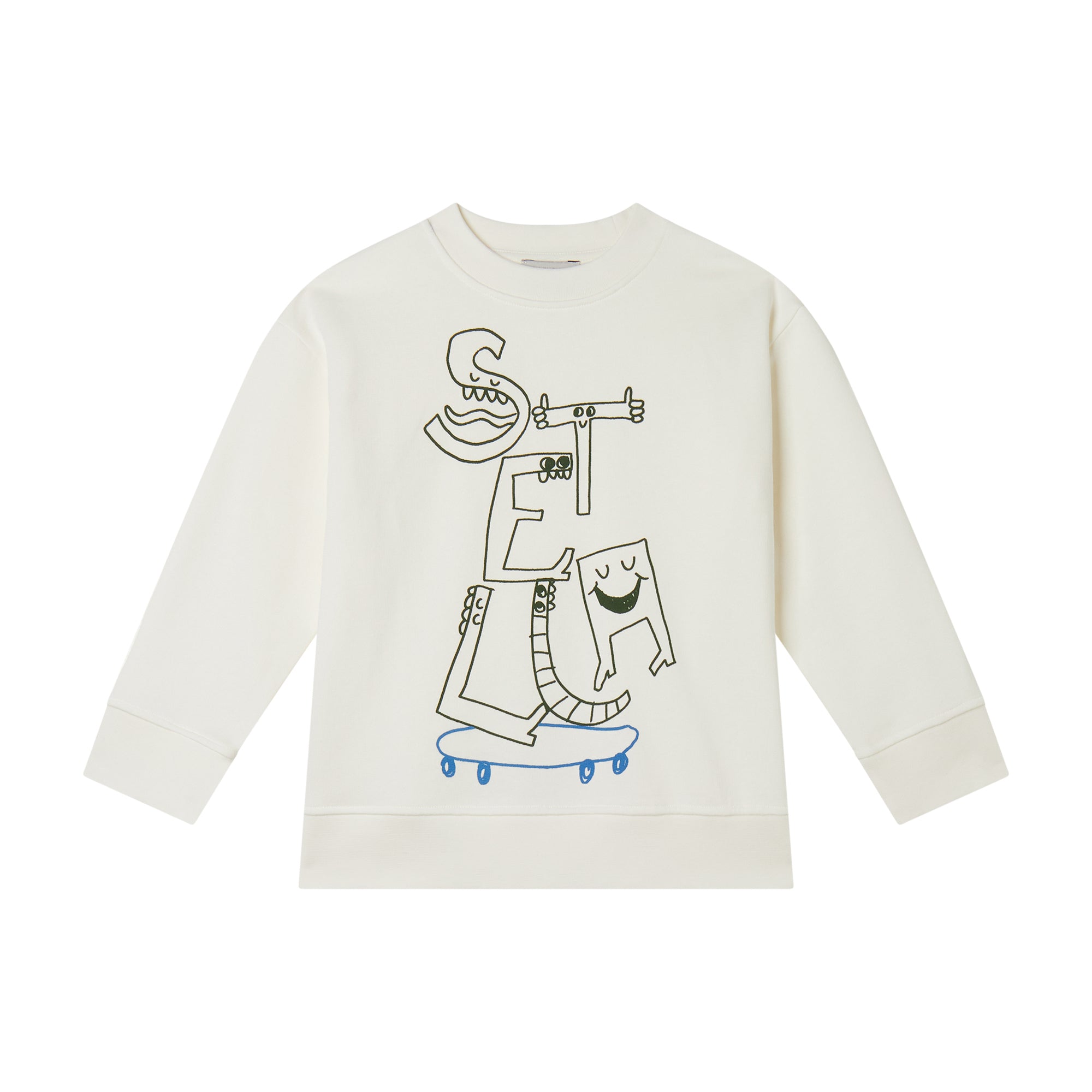 Boys Ivory Logo Cotton Sweatshirt