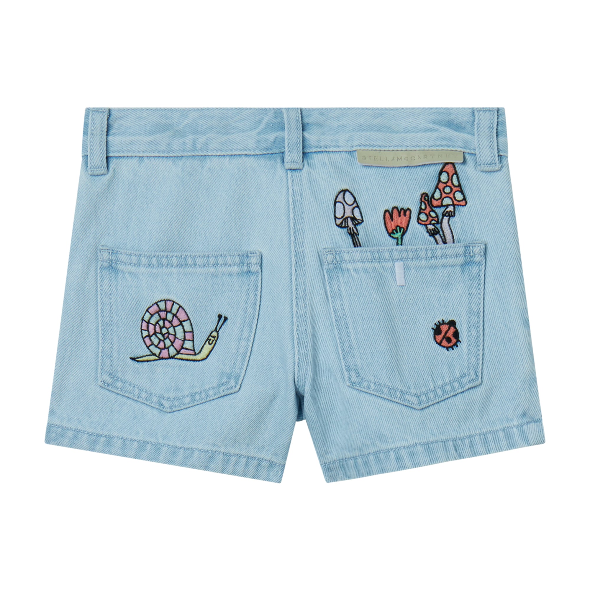 Girls Light Blue Denim Shorts