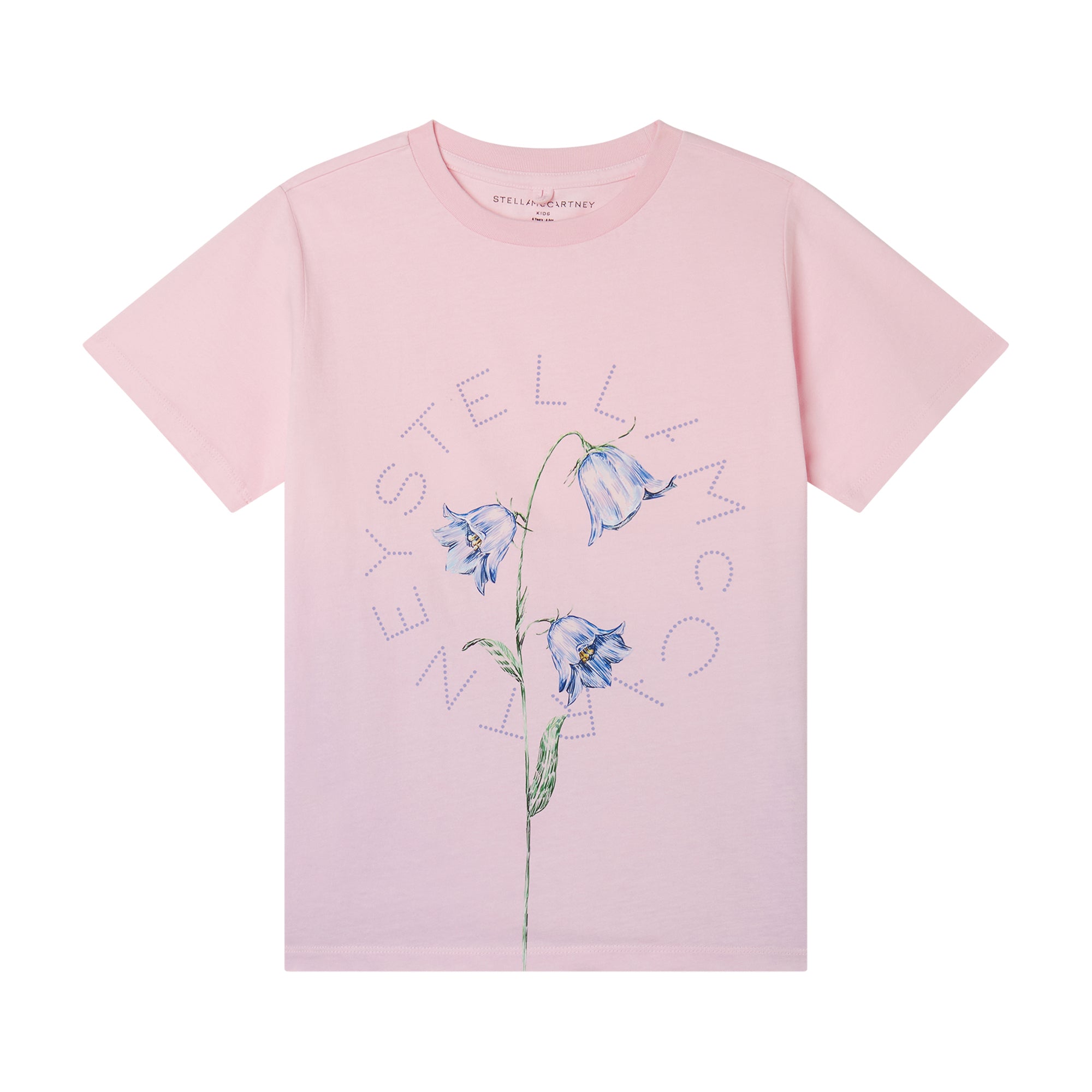 Girls Pink Flower Cotton T-Shirt