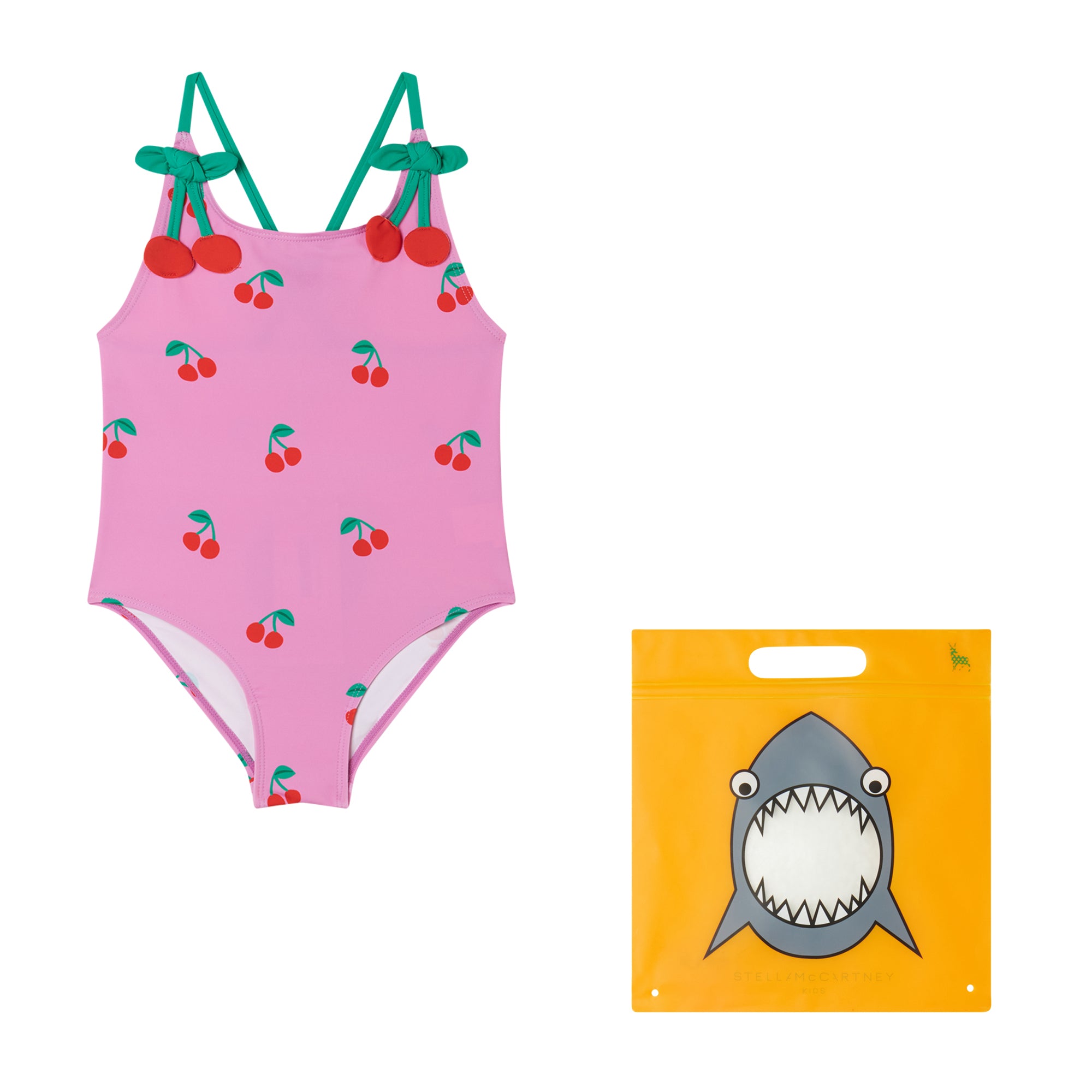 Girls Pink Cherry Swimsuit