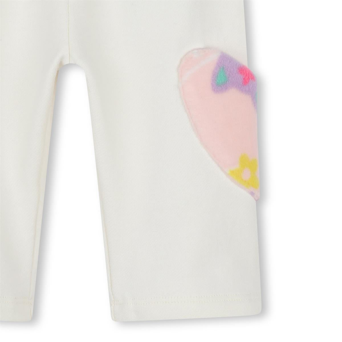 Baby Girls White Cotton Leggings