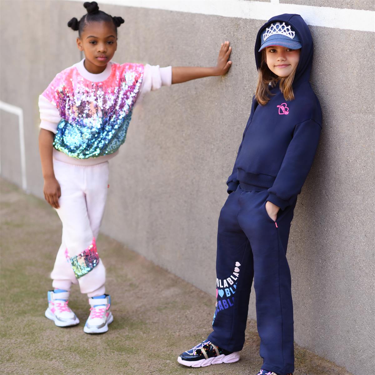 Girls Dark Blue Cotton Trousers