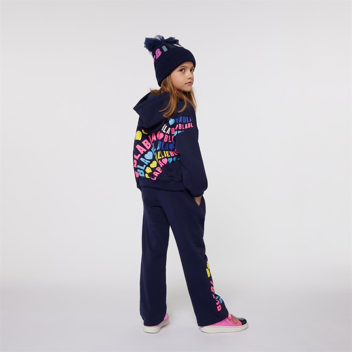 Girls Dark Blue Cotton Trousers