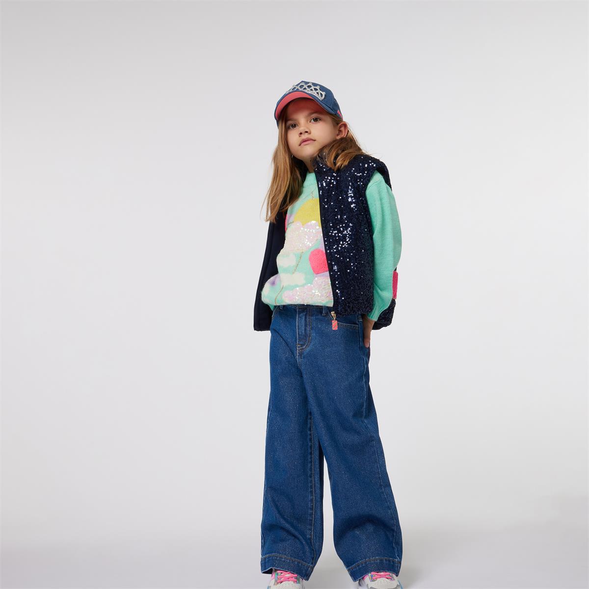 Girls Blue Denim Trousers