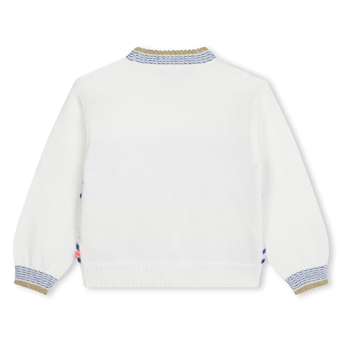 Girls White Knit Sweater