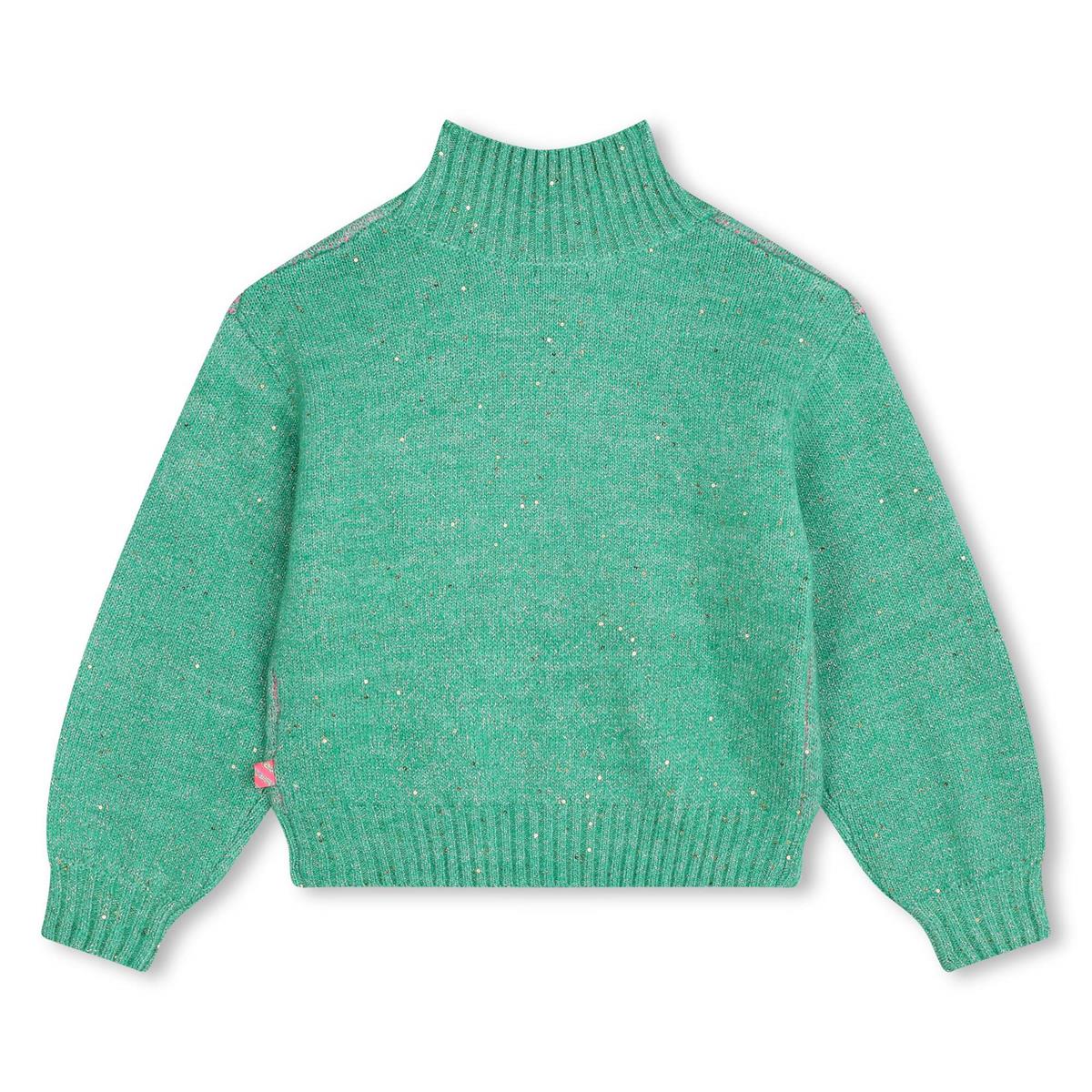 Girls Green Knit Sweater