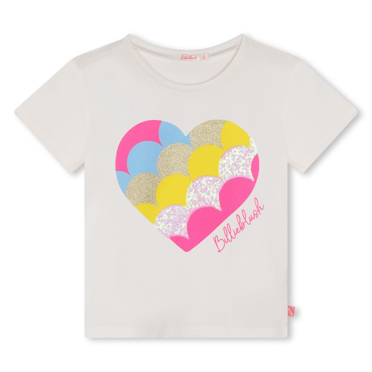 Girls White Cotton T-Shirt