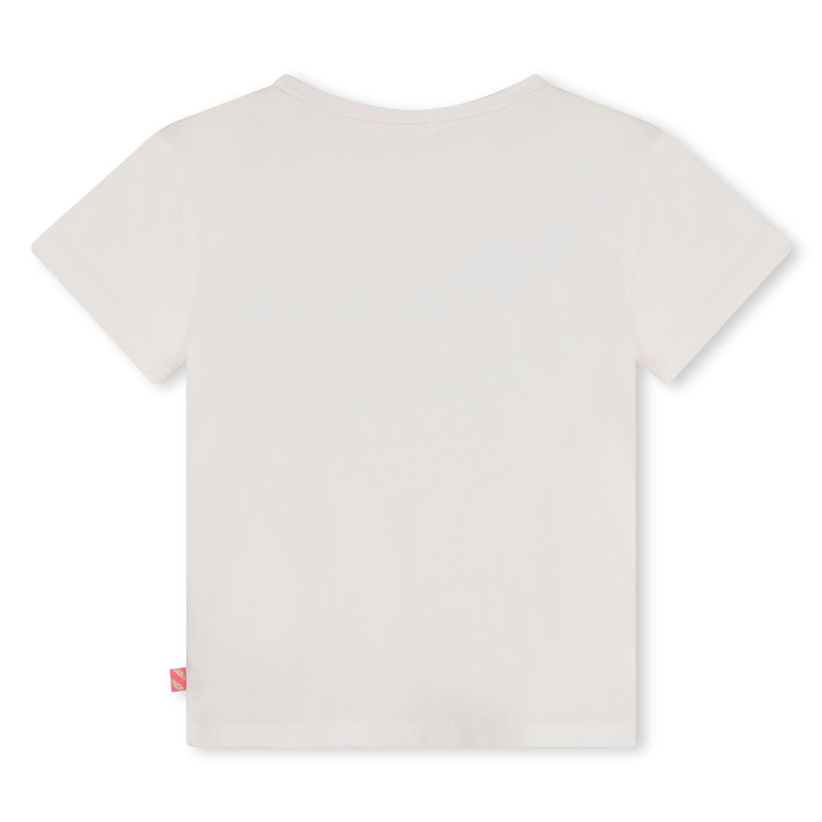 Girls White Cotton T-Shirt