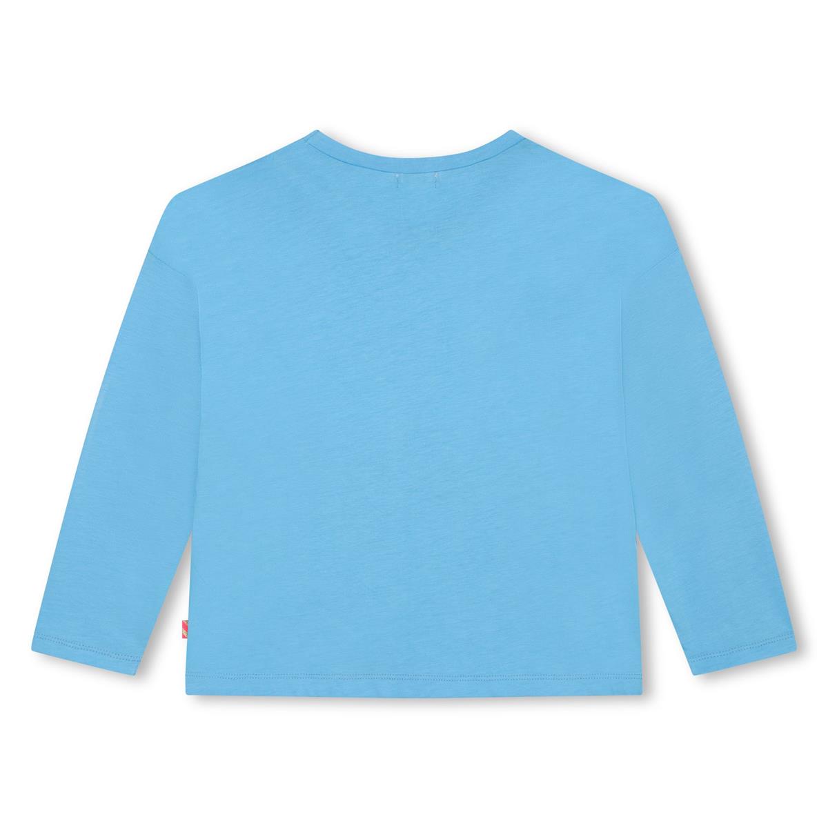 Girls Blue Cotton T-Shirt