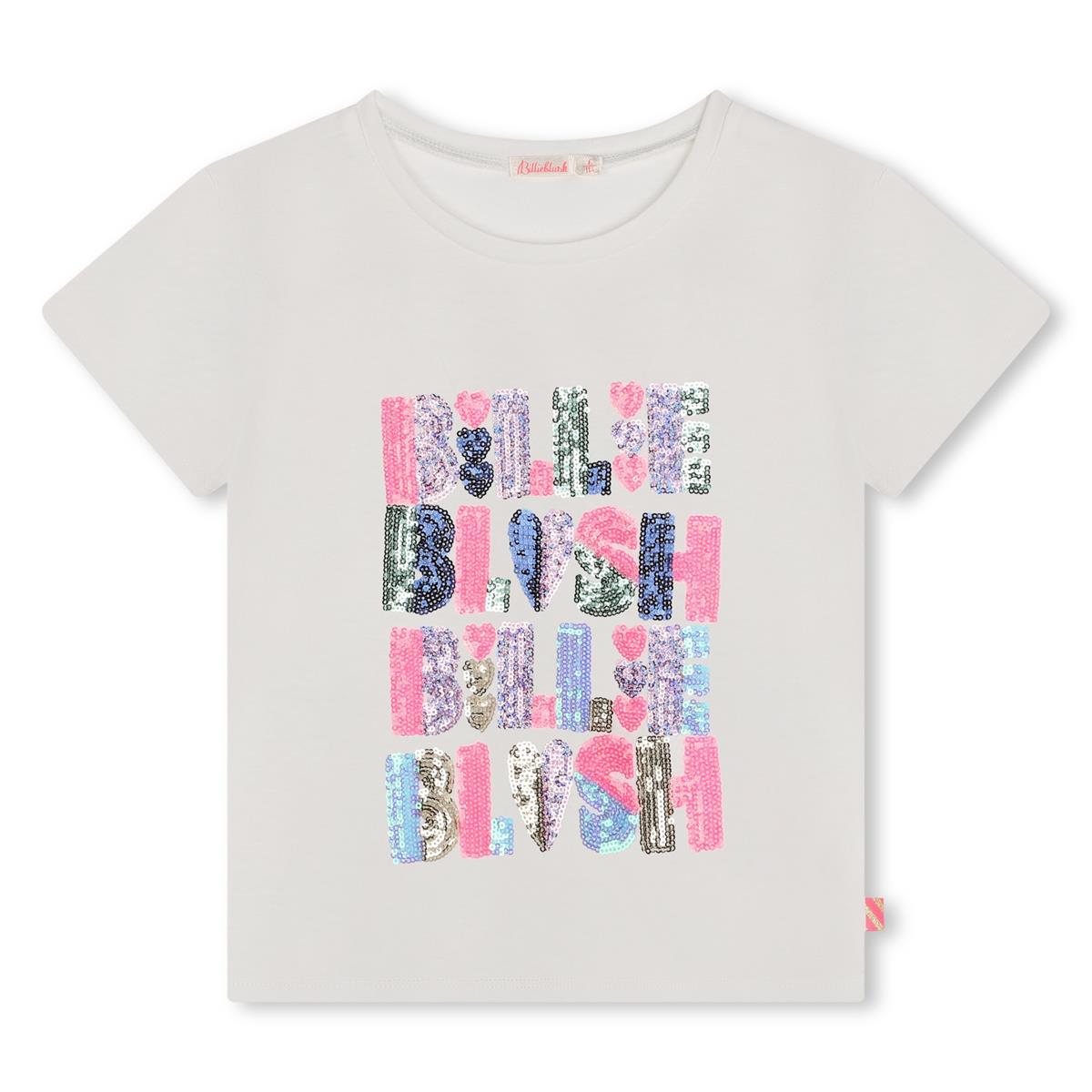 Girls White Logo Cotton T-Shirt