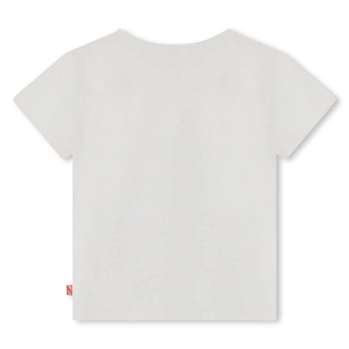 Girls White Logo Cotton T-Shirt