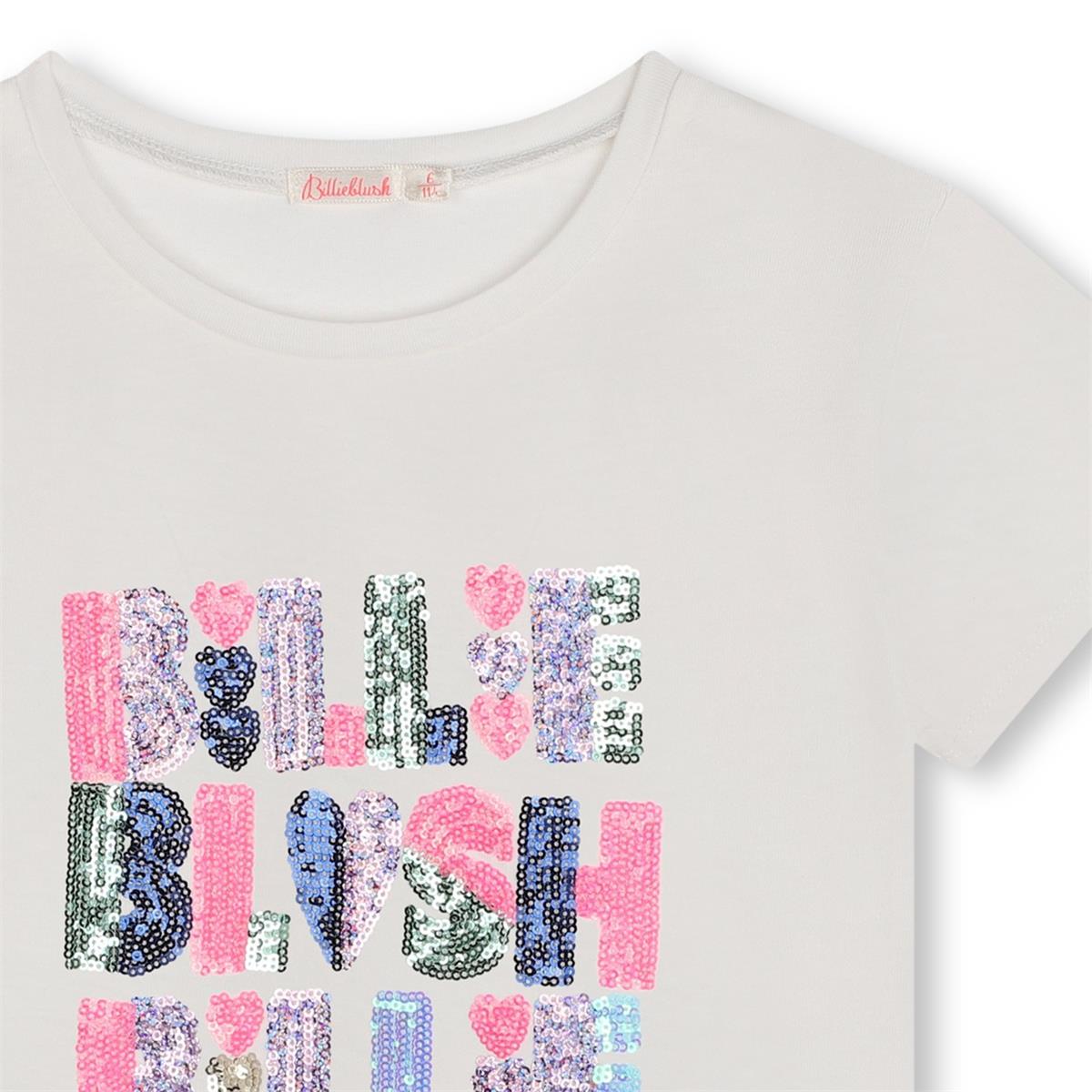 Girls White Logo Cotton T-Shirt