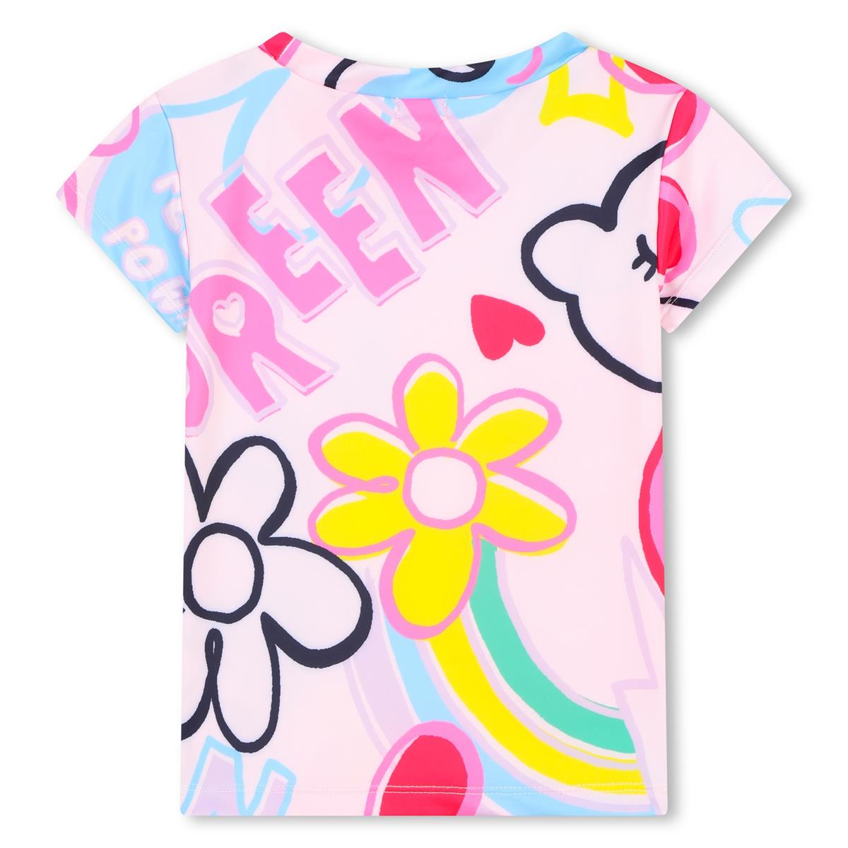 Girls Pink Printed T-Shirt